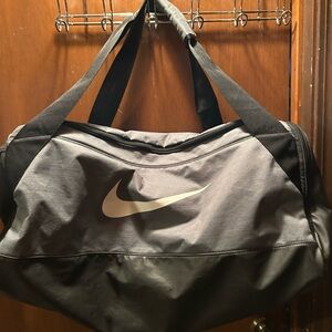 Nike Black and Gray Duffel Bag
